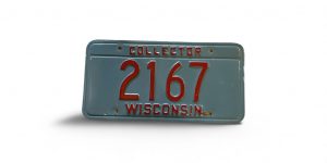 WISCONSIN COLLECTOR LICENSE PLATE 2167 4-DIGIT