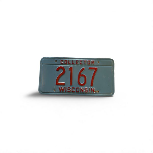 WISCONSIN COLLECTOR LICENSE PLATE 2167 4-DIGIT