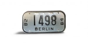 1982 1984 WISCONSIN BERLIN BICYCLE BIKE LICENSE PLATE 1498