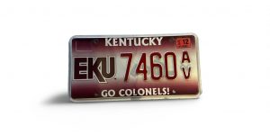 2012 KENTUCKY LICENSE PLATE EKI GO COLONELS 7460