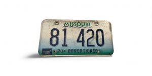 MISSOURI LICENSE PLATE 81 420
