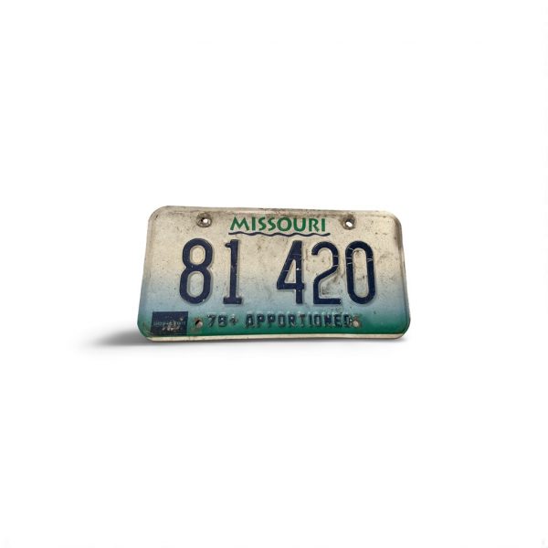 MISSOURI LICENSE PLATE 81 420