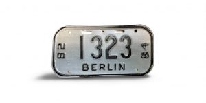 1982 1984 WISCONSIN BERLIN BICYCLE BIKE LICENSE PLATE 1323