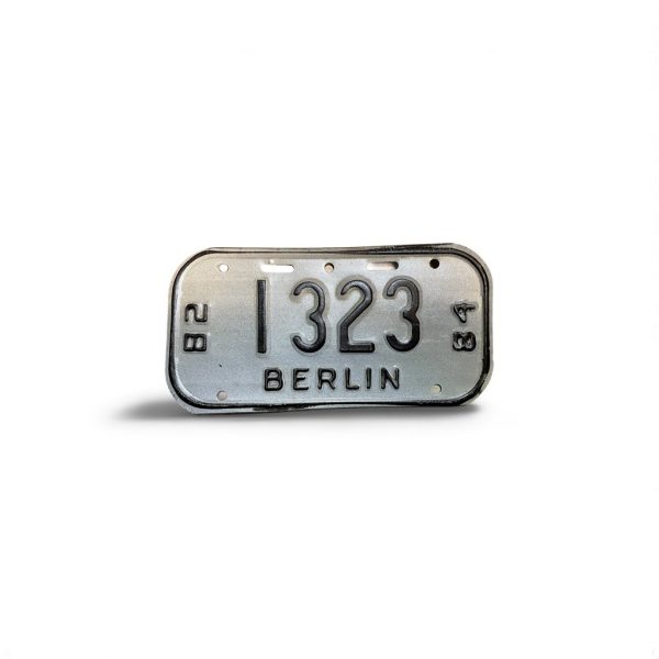 1982 1984 WISCONSIN BERLIN BICYCLE BIKE LICENSE PLATE 1323