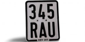 345 RAU LICENSE PLATE