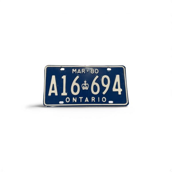 1980 ONTARIO LICENSE PLATE A16 694