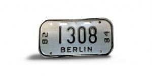 1982 1984 WISCONSIN BERLIN BICYCLE BIKE LICENSE PLATE 1308