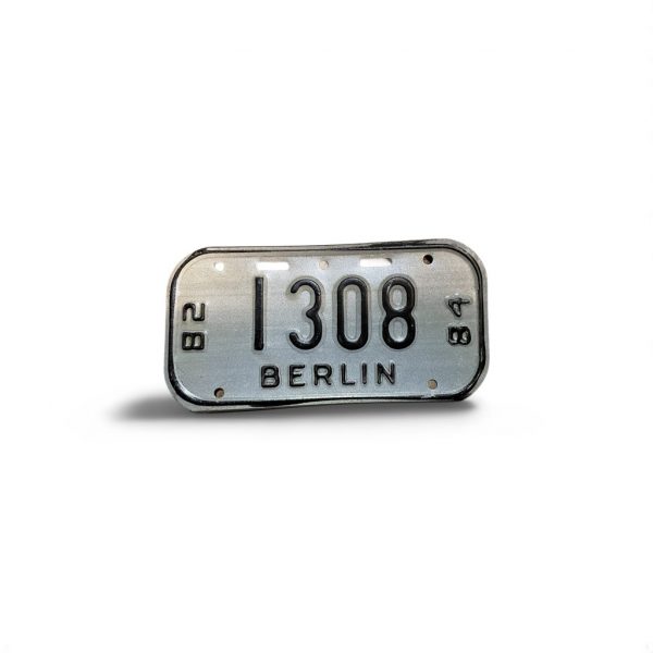 1982 1984 WISCONSIN BERLIN BICYCLE BIKE LICENSE PLATE 1308