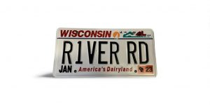 WISCONSIN LICENSE PLATE VANITY R1VER RD RIVER ROAD