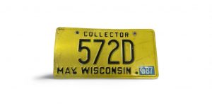 1987 WISCONSIN LICENSE PLATE COLLECTOR 572D LOW NUMBER