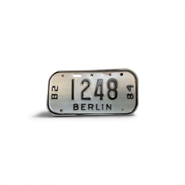 1982 1984 WISCONSIN BERLIN BICYCLE BIKE LICENSE PLATE 1248