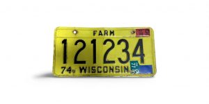 1978 WISCONSIN LICENSE PLATE 121234 FARM