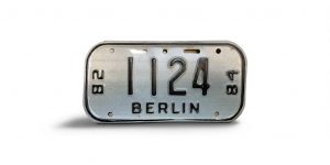 1982 1984 WISCONSIN BERLIN BICYCLE BIKE LICENSE PLATE 1124