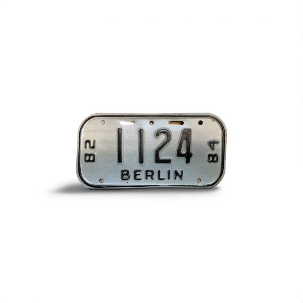 1982 1984 WISCONSIN BERLIN BICYCLE BIKE LICENSE PLATE 1124
