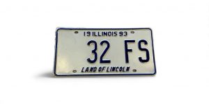 1993 ILLIONOIS LICENSE PLATE LOW NUMBER 32 LAND OF LINCOLN