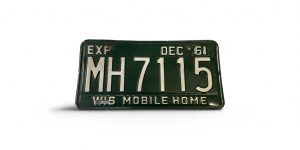 1961 WISCONSIN LICENSE PLATE MOBILE HOME MH 7115