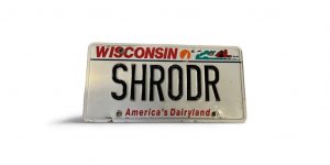 WISCONSIN VANITY LICENSE PLATE SCHRODR
