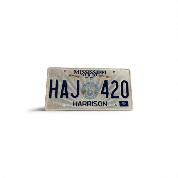 2017 MISSISSIPPI LICENSE PLATE HAJ 420