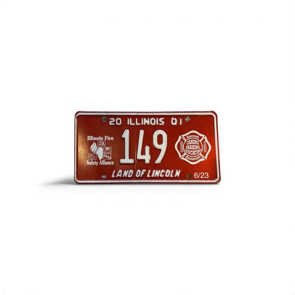 2001 ILLINOIS LICENSE PLATE LOW NUMBER 149 LAND OF LINCOLN? ILLINOIS FIRE SAFETY ALLIANCE