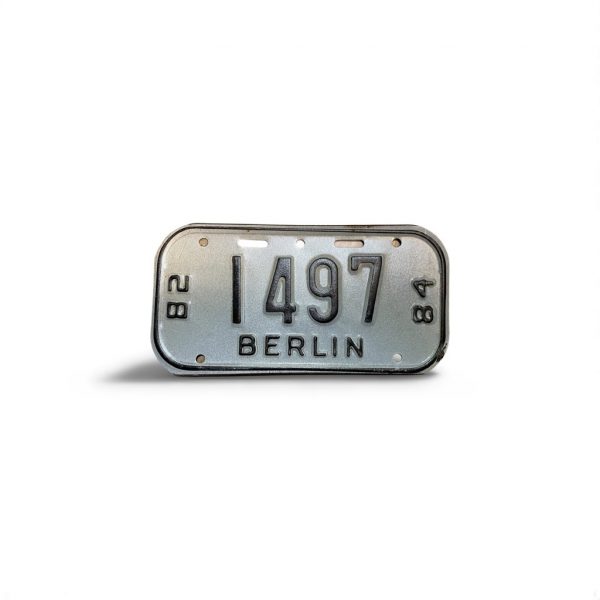 1982 1984 WISCONSIN BERLIN BICYCLE BIKE LICENSE PLATE 1497