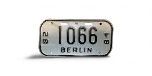 1982 1984 WISCONSIN BERLIN BICYCLE BIKE LICENSE PLATE 1066