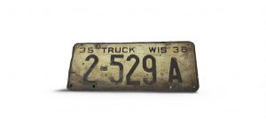 1936 WISCONSIN LTRUCK LICENSE PLATE 2 529 (1 OF 2) SEE THE OTHER IF LOOKING FOR PAIR