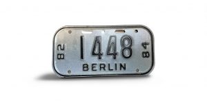 1982 1984 WISCONSIN BERLIN BICYCLE BIKE LICENSE PLATE 1448