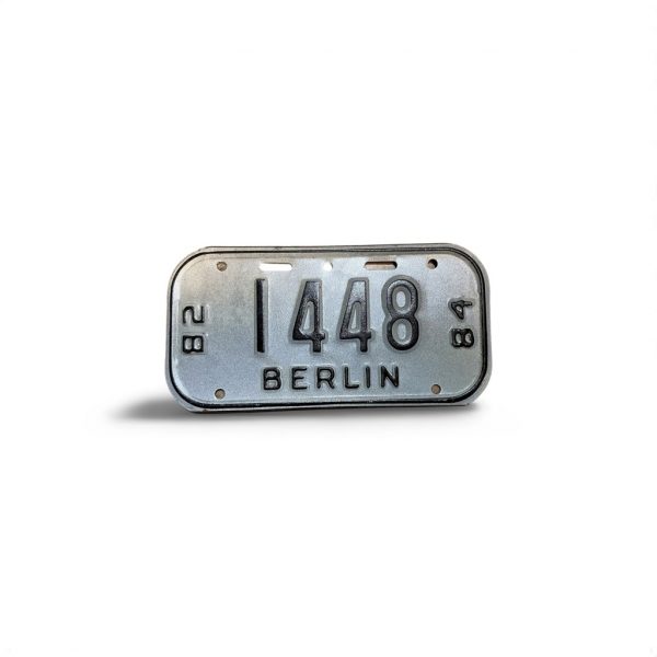 1982 1984 WISCONSIN BERLIN BICYCLE BIKE LICENSE PLATE 1448