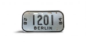 1982 1984 WISCONSIN BERLIN BICYCLE BIKE LICENSE PLATE 1201