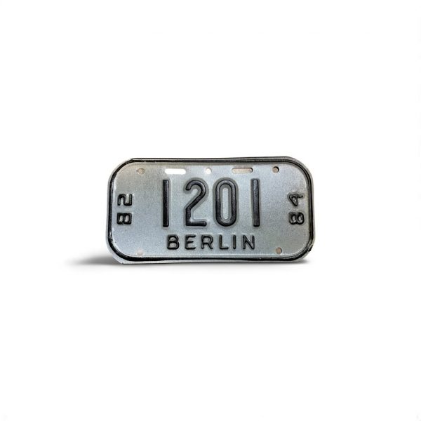 1982 1984 WISCONSIN BERLIN BICYCLE BIKE LICENSE PLATE 1201