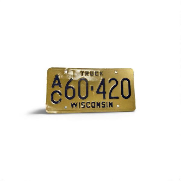 WISCONSIN LICENSE PLATE TRUCK 60 420