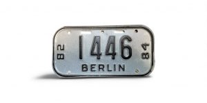 1982 1984 WISCONSIN BERLIN BICYCLE BIKE LICENSE PLATE 1446