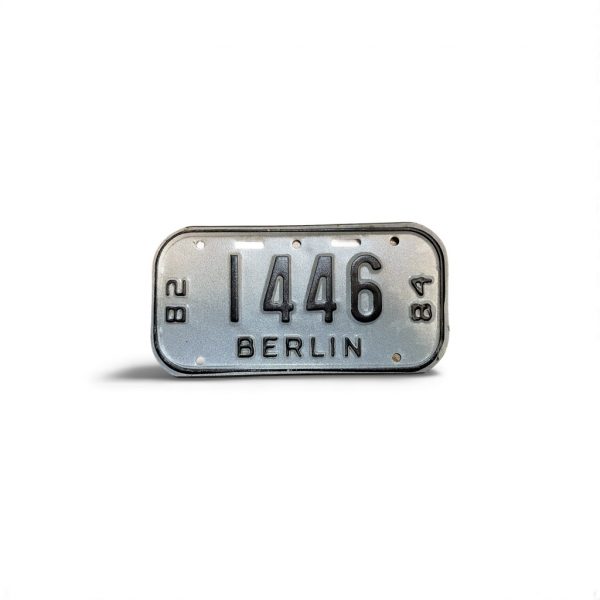 1982 1984 WISCONSIN BERLIN BICYCLE BIKE LICENSE PLATE 1446