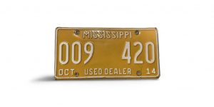 2014 MISSISSIPPI LICENSE PLATE 009 420
