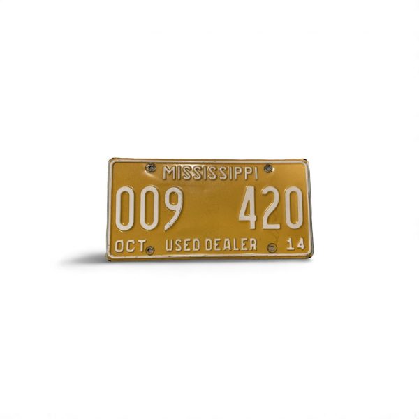 2014 MISSISSIPPI LICENSE PLATE 009 420