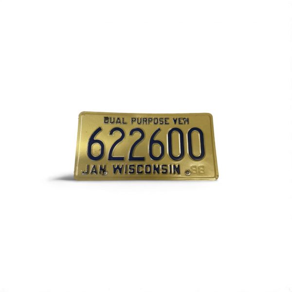 1999 WISCONSIN LICENSE PLATE DUAL PURPOSE VEHICLE 622600 NO STICKER
