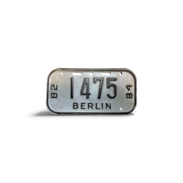 1982 1984 WISCONSIN BERLIN BICYCLE BIKE LICENSE PLATE 1475