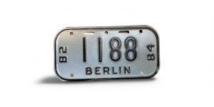 1982 1984 WISCONSIN BERLIN BICYCLE BIKE LICENSE PLATE 1188