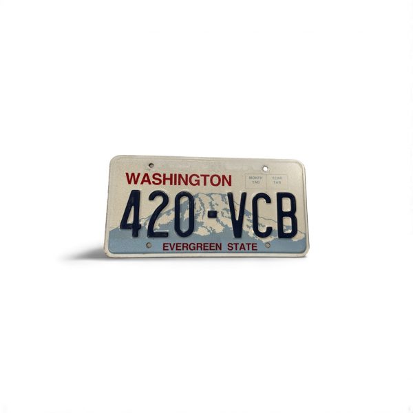 WASHINGTON LICENSE PLATE 420 VCB
