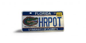 2022 FLORIDA LICENSE PLATE VANITY HR POT THE GATOR NATION UNIVERSITY OF FLORIDA