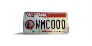 MONTANA LICENSE PLATE? WESTERN MONTANA COLLEGE WMC 000