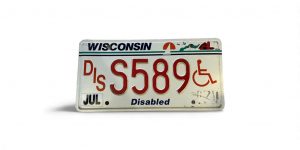 2001 WISCONSIN DISABLED LICENSE PLATE? S589 LOW NUMBER
