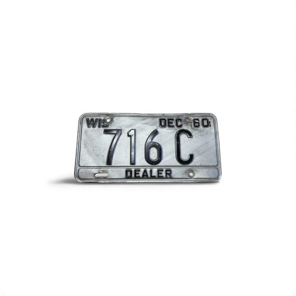 1960 WISCONSIN DEALER LICENSE PLATE 716 C