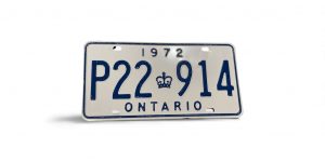 1972 ONTARIO LICENSE PLATE P22 914