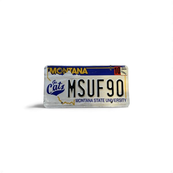 2002 MONTANA LICENSE PLATE MONTANA STATE UNIVERSITY MSUF 90