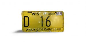 1958 WISCONSIN AMERICA'S DAIRYLAND D 16 LOW NUMBER 2-DIGIT