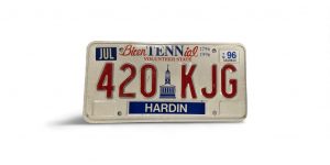 1996 TENNESSEE LICENSE PLATE 420 KJG