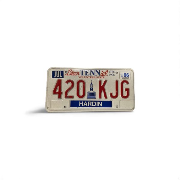 1996 TENNESSEE LICENSE PLATE 420 KJG