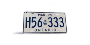 1975 ONBTARIO LICENSE PLATE H56 333