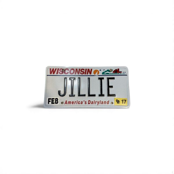 2017 WISCONSIN VANITY LICENSE PLATE JILLIE JILL